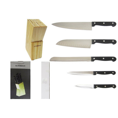 Chef Knife Sets on Factory Clearance House   Stainless Steel 5 Piece Knifeblock